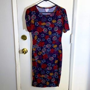 LuLaRoe Julia dress in XS.
